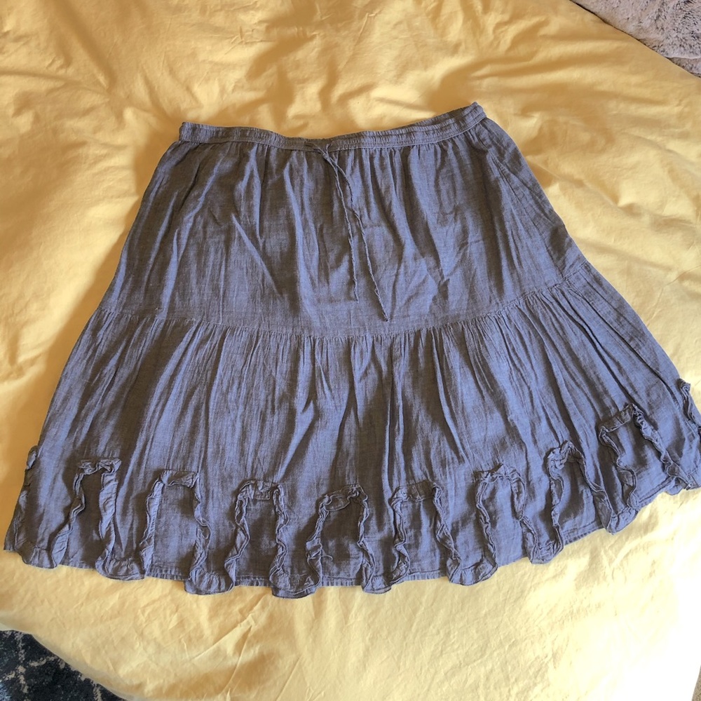 Studio West cotton Chambray Skirt